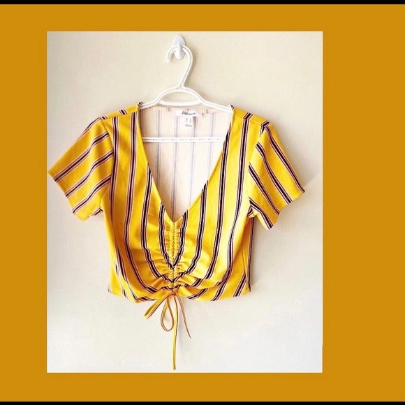 YELLOW CROP TOP - Picture 2 of 2